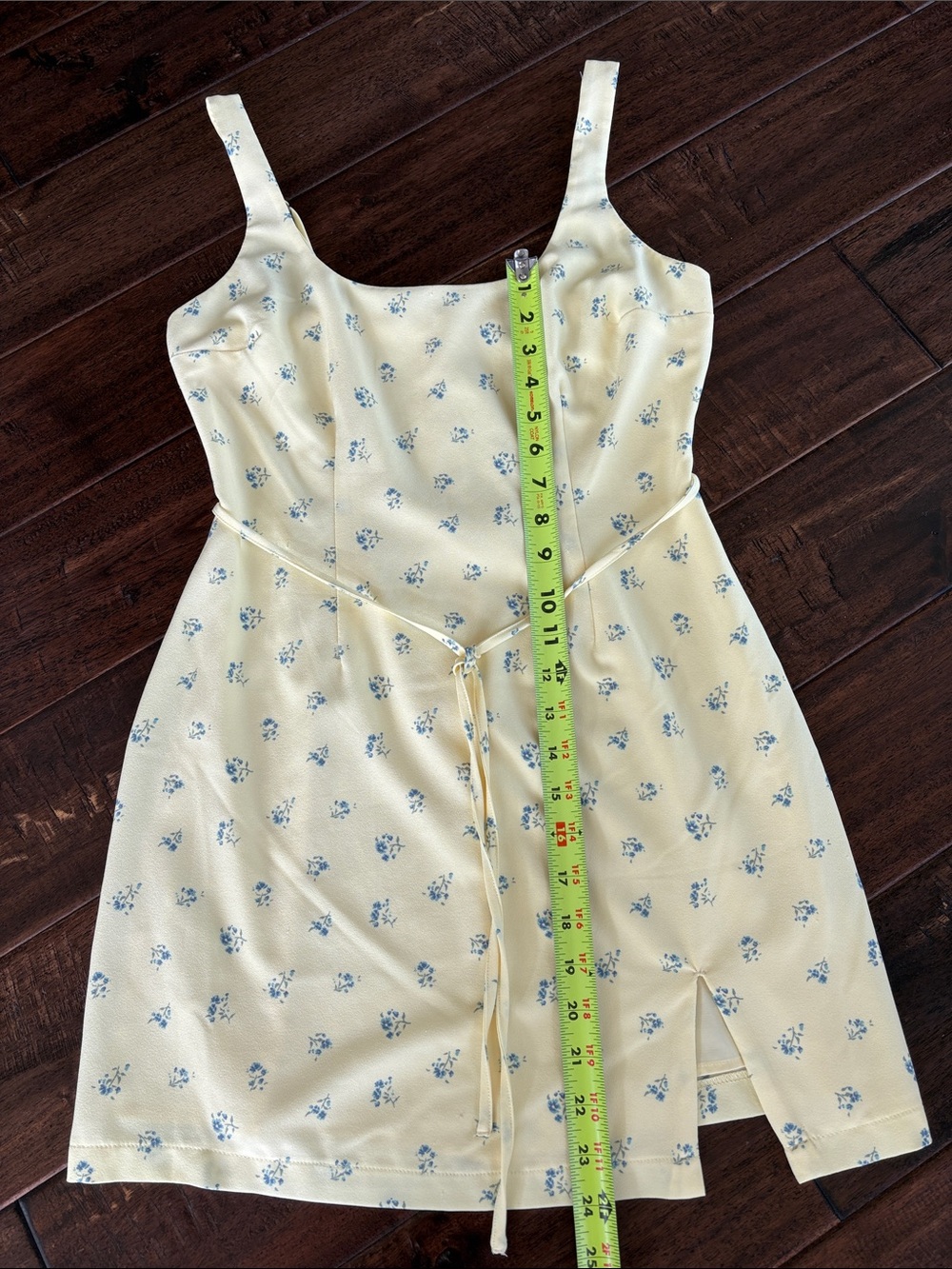 Abercrombie & Fitch Sunny Yellow Mini Dress with Blue Floral Print - Picture 3 of 8